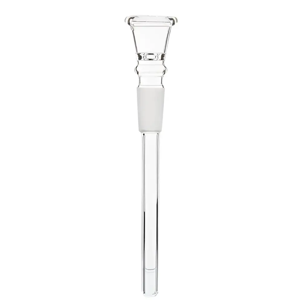 Klarglas-Chillum Glaschillum 17 cm Schliff 14,5 mm Headshop mit weißfrostedem Abschnitt